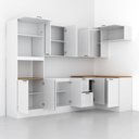 Ver imagem 3 de Cozinha Compacta 7 Peças 3 Aéreos 3 Balcões 1 Paneleiro Torre Quente Soho CabeCasa MadeiraOriginals