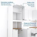 Ver imagem 7 de Cozinha Compacta Planejada 7 Peças 3 Aéreos 3 Balcões 1 Paneleiro Torre Quente Soho CabeCasa MadeiraOriginals Madeirao
