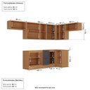 Ver imagem 3 de Cozinha Compacta Planejada 8 Peças 5 Aéreos 3 Balcões Soho CabeCasa MadeiraOriginals Cinza/Freijó/Gra