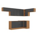 Ver imagem 2 de Cozinha Compacta Planejada 8 Peças 5 Aéreos 3 Balcões Soho CabeCasa MadeiraOriginals Cinza/Freijó/Gra