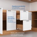 Ver imagem 5 de Cozinha Compacta Planejada 8 Peças 5 Aéreos 3 Balcões Soho CabeCasa MadeiraOriginals Branco/Freijó