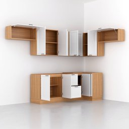 Cozinha Compacta 8 Peças 5 Aéreos 3 Balcões Soho Cabecasa Madeiramadeira - 8