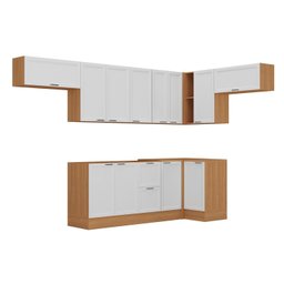 Cozinha Compacta 8 Peças 5 Aéreos 3 Balcões Soho Cabecasa Madeiramadeira - 2