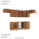 Ver imagem 3 de Cozinha Compacta Planejada 8 Peças 5 Aéreos 3 Balcões Soho CabeCasa MadeiraOriginals Branco/Freijó