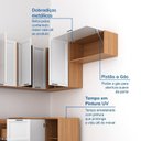 Ver imagem 6 de Cozinha Compacta Planejada 8 Peças 5 Aéreos 3 Balcões Soho CabeCasa MadeiraOriginals Branco/Freijó