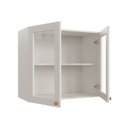 Ver imagem 3 de Armário Aéreo 2 Portas 80cm com Porta de Vidro Arizona CabeCasa MadeiraOriginals Branco