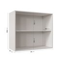 Ver imagem 2 de Armário Aéreo 2 Portas 80cm com Porta de Vidro Arizona CabeCasa MadeiraOriginals Branco