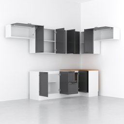 Cozinha Compacta 8 Peças 5 Aéreos 3 Balcões Soho Cabecasa Madeiramadeira - 8