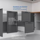Ver imagem 6 de Cozinha Compacta Planejada 8 Peças 5 Aéreos 3 Balcões Soho CabeCasa MadeiraOriginals Cinza/Branco/Gra