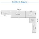 Ver imagem 4 de Cozinha Compacta Planejada 8 Peças 5 Aéreos 3 Balcões Soho CabeCasa MadeiraOriginals Cinza/Branco/Gra