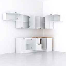 Cozinha Compacta 8 Peças 5 Aéreos 3 Balcões Soho Cabecasa Madeiramadeira - 5