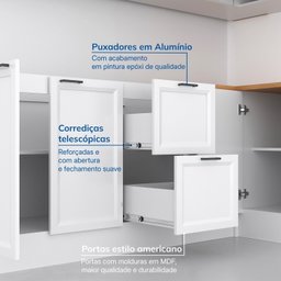 Cozinha Compacta 8 Peças 5 Aéreos 3 Balcões Soho Cabecasa Madeiramadeira - 8