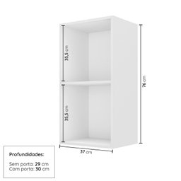 Armário Aéreo 1 Porta 41cm Soho CabeCasa MadeiraMadeira - 5