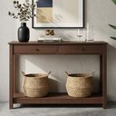 Ver imagem 1 de Aparador Madeira Maciça para Sala 2 Gavetas 120cm Ethos F06 Café - Lyam Decor