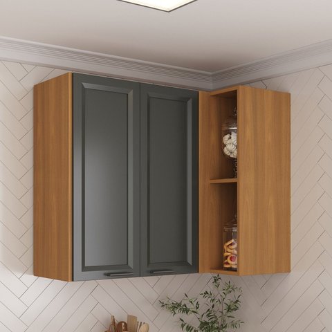 Armário Aéreo Canto Reto Soho CabeCasa MadeiraOriginals