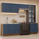 Ver imagem 1 de Armário de Cozinha Completa 270 cm Rustic/Azul Vik Madesa 06