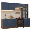 Ver imagem 2 de Armário de Cozinha Completa 270 cm Rustic/Azul Vik Madesa 06