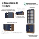 Ver imagem 4 de Armário de Cozinha Completa 270 cm Rustic/Azul Vik Madesa 06