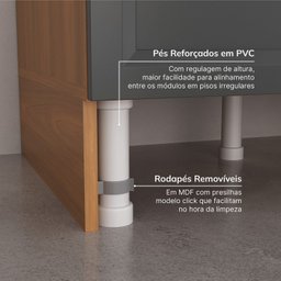 Balcão 1 Porta 41cm com Tampo Soho Cabecasa Madeiramadeira - 5