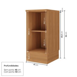 Balcão 1 Porta 41cm com Tampo Soho Cabecasa Madeiramadeira - 4