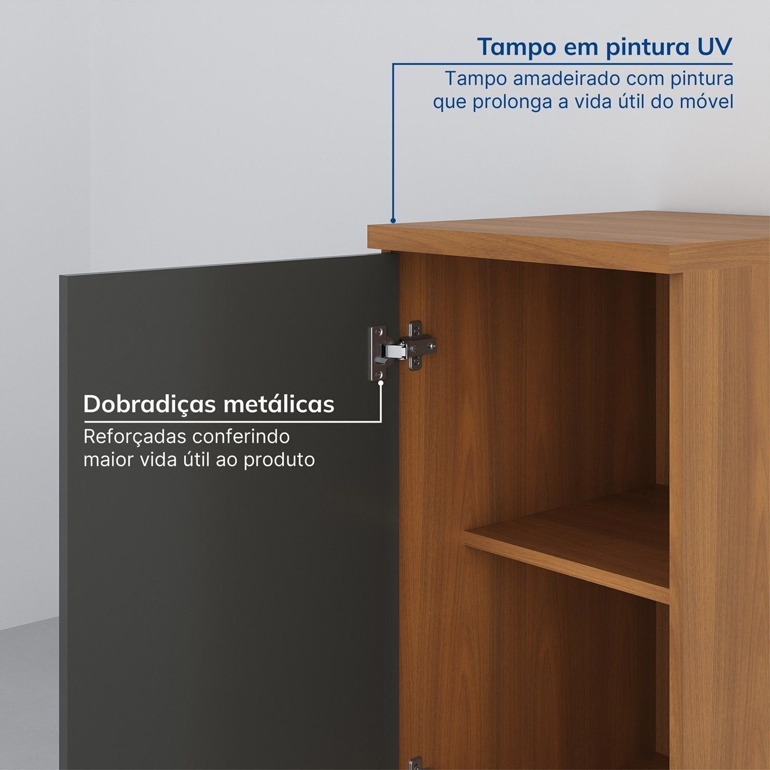 Balcão 1 Porta 41cm com Tampo Soho Cabecasa Madeiramadeira - 6