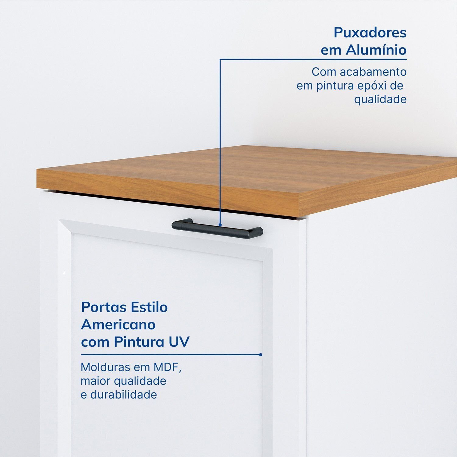 Balcão 1 Porta 41cm com Tampo Soho Cabecasa Madeiramadeira - 7
