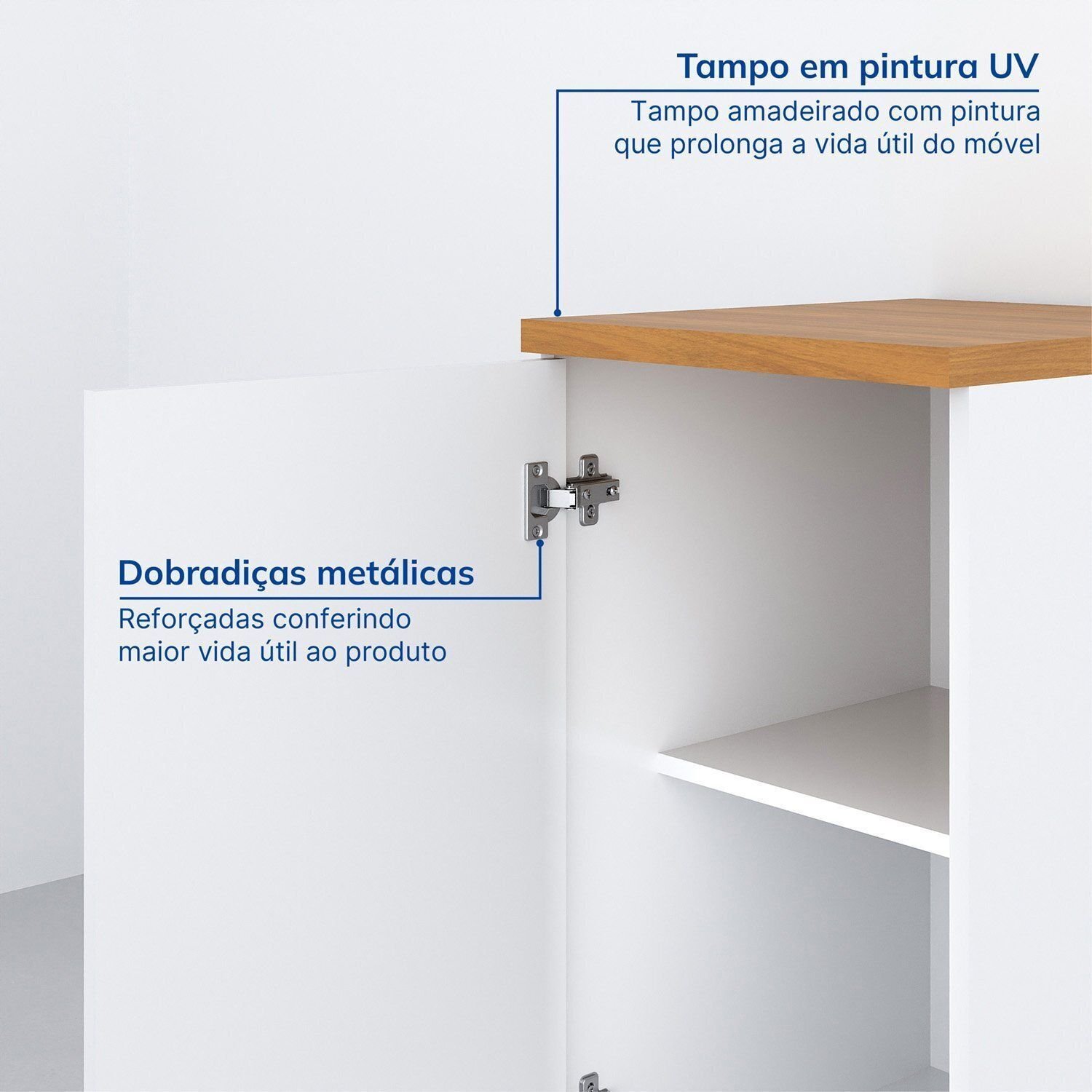 Balcão 1 Porta 41cm com Tampo Soho Cabecasa Madeiramadeira - 6