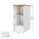 Ver imagem 3 de Balcão Planejado 1 Porta 41cm com Tampo Soho CabeCasa MadeiraOriginals Branco