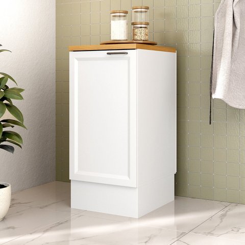 Balcão 1 Porta 41cm com Tampo Soho CabeCasa MadeiraOriginals Branco