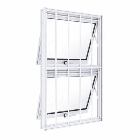 Vitrô Alumínio Branco Maxim Ar C/grade 2 Seções Vertical