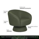 Ver imagem 5 de Poltrona Decorativa Liz Giratória Linho Verde - Nexta Casa