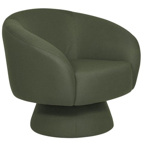 Poltrona Decorativa Liz Giratória Linho Verde - Nexta Casa