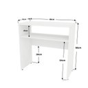 Ver imagem 5 de Aparador Buffet Balcão Sala de Estar Escritório 90x42cm Netmobil - Branco