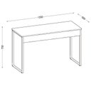 Ver imagem 3 de Mesa com Pé de Aço para Escritório Design Moderno 120cm Industrial Branco e Preto