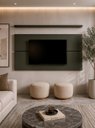 Ver imagem 1 de Painel para TV com Prateleira 180cm Retro MDF Verde Dallas - On Móveis