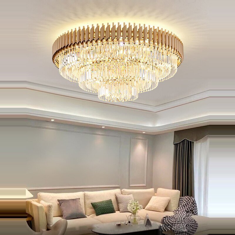 Lustre de led para teto, instalação moderna, redonda, dourada e prateada, luzes de teto - Black fram - 6