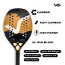 Kit com Raquete Beach Tennis Classic Full Carbon Laranja, 3 Bolas e 1 Mochila de Transporte Preta VG - 6