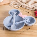 Ver imagem 7 de Prato Infantil Bebê com 3 Divisórias e Talheres Lancheira:azul