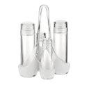 Ver imagem 1 de Galeteira de Mesa Vintage Twotone 160ml Azeite e Vinagre e Sal Pimenta 50ml - Everyday - Transpar