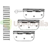 Kit Dobradiças Redonda - Inox Polido - Pct C/ 3 Peças P/ 1 Porta - 2