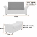 Ver imagem 2 de Puff Baú Charles 140cm Caramelo com Estrutura em Madeira Sallar Home