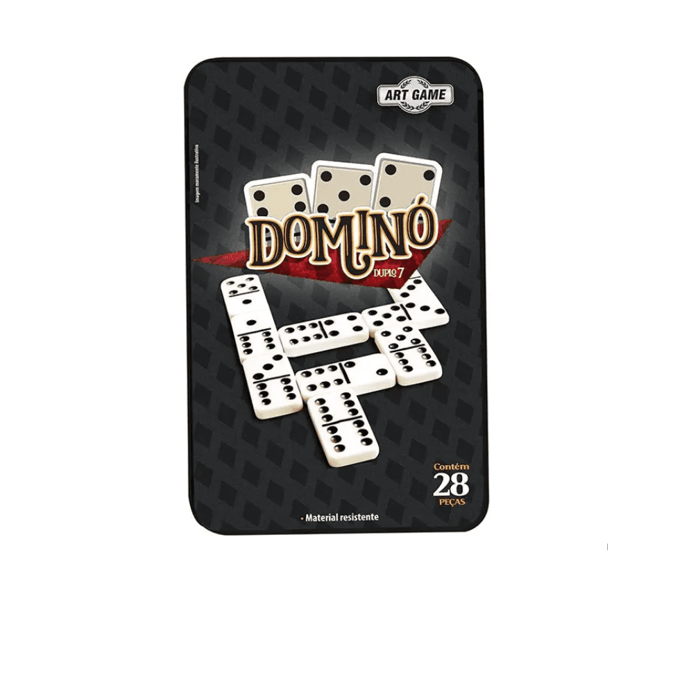 Jogo de Domino Double-Six - Lata de Luxo