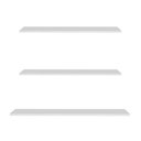 Ver imagem 1 de Prateleira Flutuante para Escritório Kit 3 com Suporte Invisível Cp2 Yara Branco - Lumil Lumil Móvei