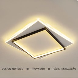 Luminária de Led de Sobrepor Dois Quadrados 33w Bivolt 3 em 1 - 3