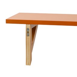 Prateleira Vitoria Terracota Madeira Parede Flutuante Suporte Casa - Organizze Móveis - 4