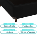 Ver imagem 2 de Cama Box Solteirão Preto Nature 96x203