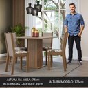 Ver imagem 5 de Conjunto Sala de Jantar Mesa Tampo de Madeira 4 Cadeiras Rustic/crema/hibiscos Alana Madesa