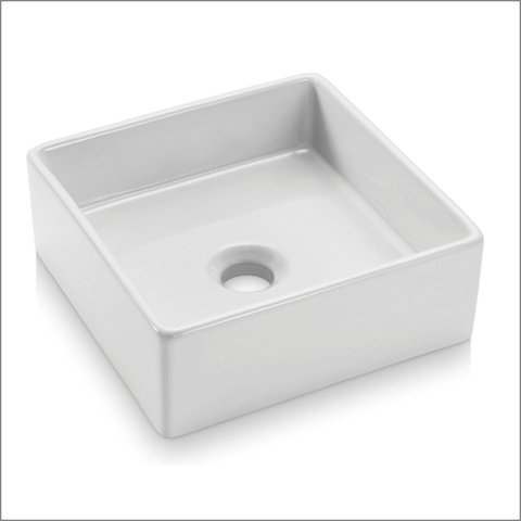 Cuba de Apoio para Banheiro Quadrada 30cm em Cerâmica Icasa