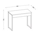 Ver imagem 3 de Mesa com Pé de Aço para Escritório Design Moderno 90cm Industrial Branco e Preto