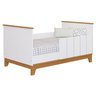 Jogo de Quarto de Bebê  Biscoito - Cômoda Roupeiro e Berço Mini Cama - Branco Nature - 6